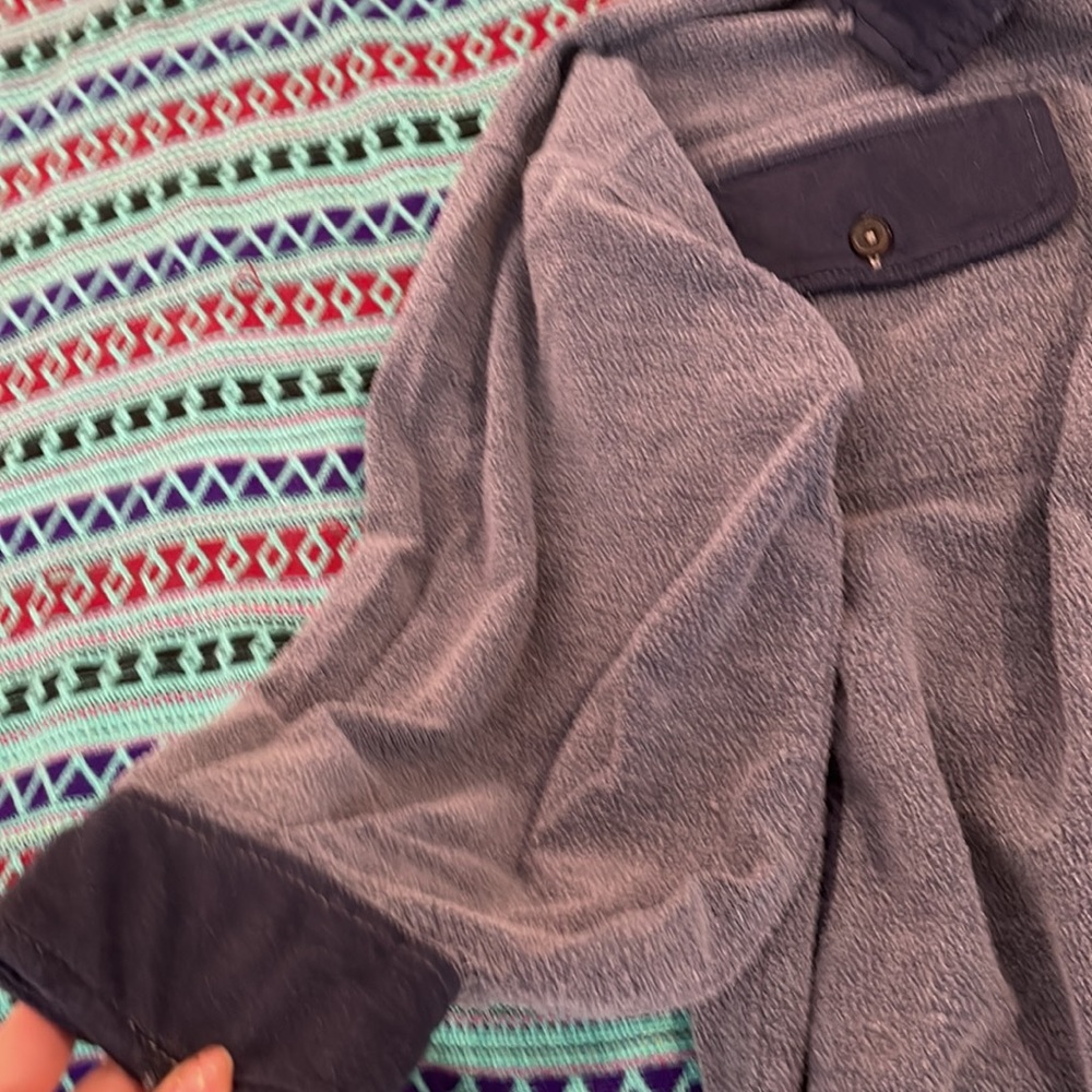 Free People Ruby in Ocean Blue BNWT OVERSIZED slightly distressed S๐ Good! - Picture 9 of 13